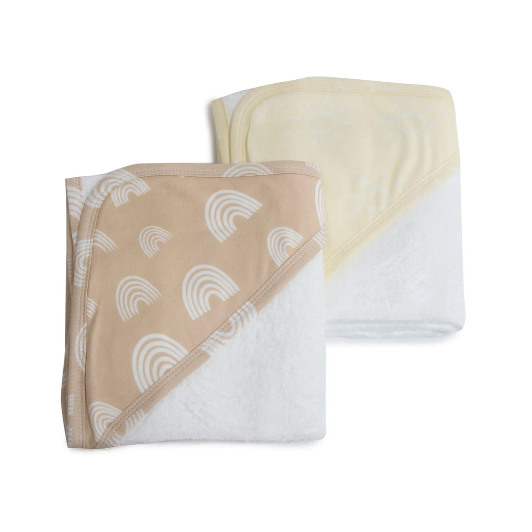 Bubba Blue Nordic 2pk Hooded Towel Vanilla/Latt