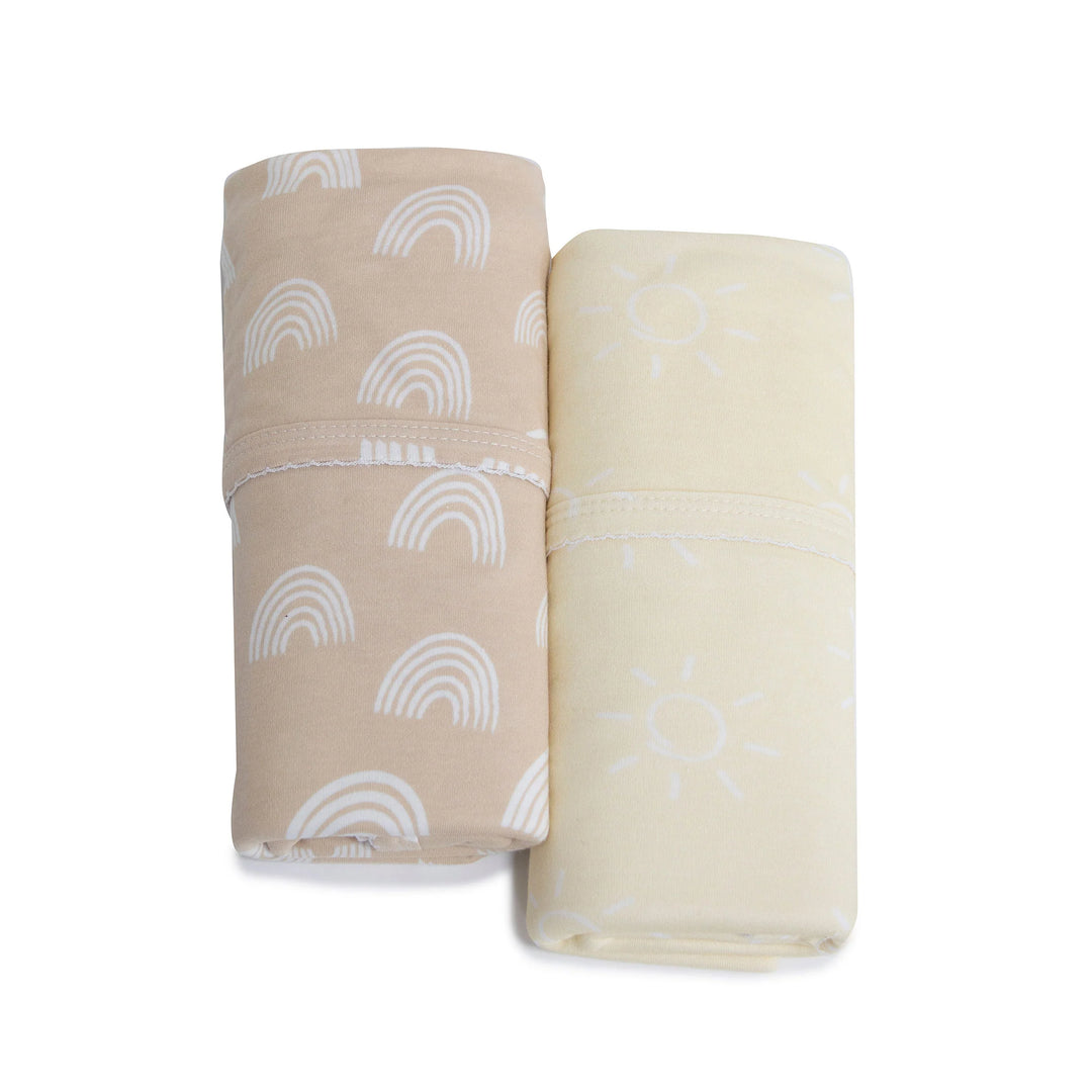 Bubba Blue Nordic 2pk Jersey Wrap Vanilla/Latte