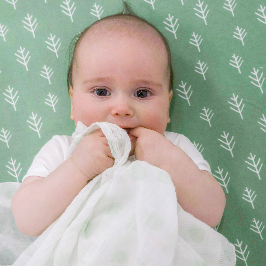 Bubba Blue Nordic 3pk Muslin Wraps Avocado/Forest