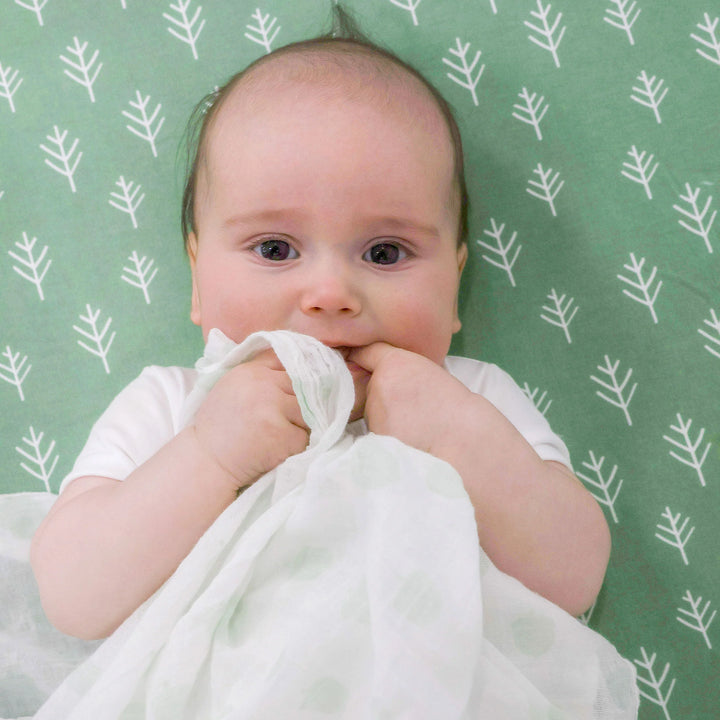 Bubba Blue Nordic 3pk Muslin Wraps Avocado/Forest