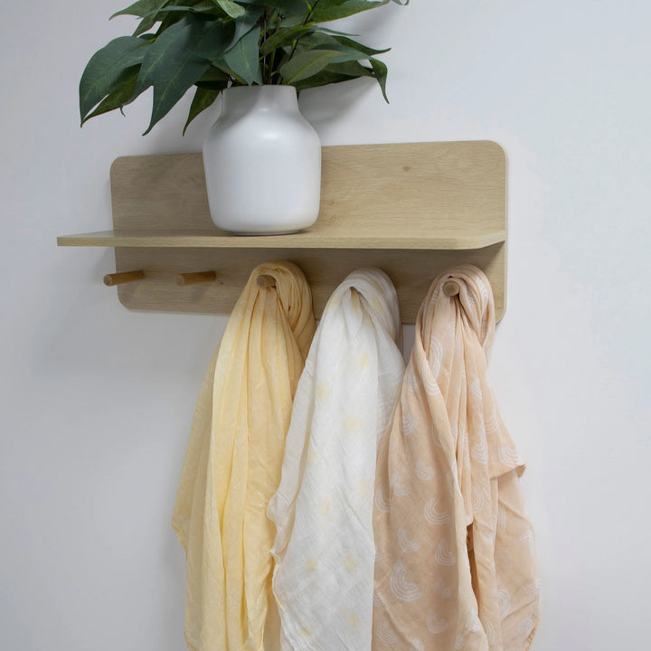 Bubba Blue Nordic 3pk Muslin Wraps - Vanilla/Latte