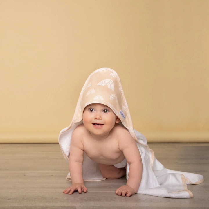 Bubba Blue Nordic 2pk Hooded Towel Vanilla/Latt
