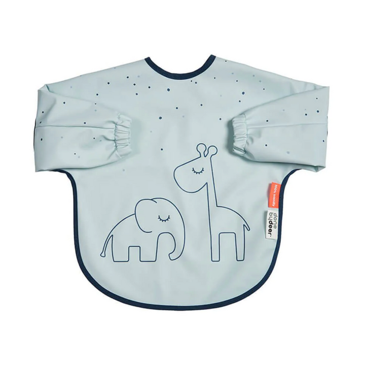 Done by Deer Sleeved Bib 6-18m Dreamy Dots Blue