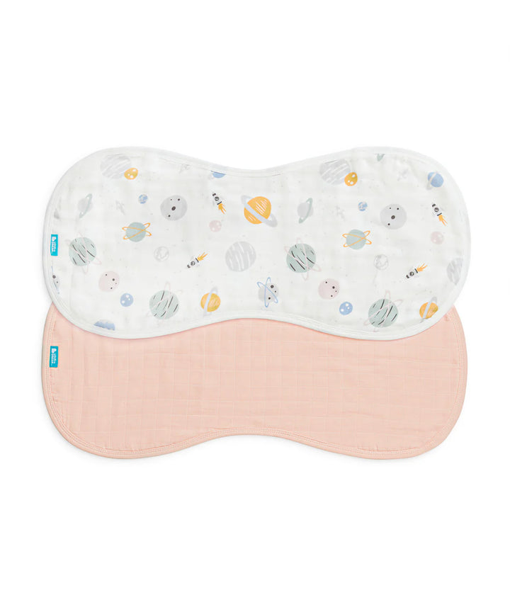 Love to Dream Burp Cloth 2 Pack - Blush Rocket