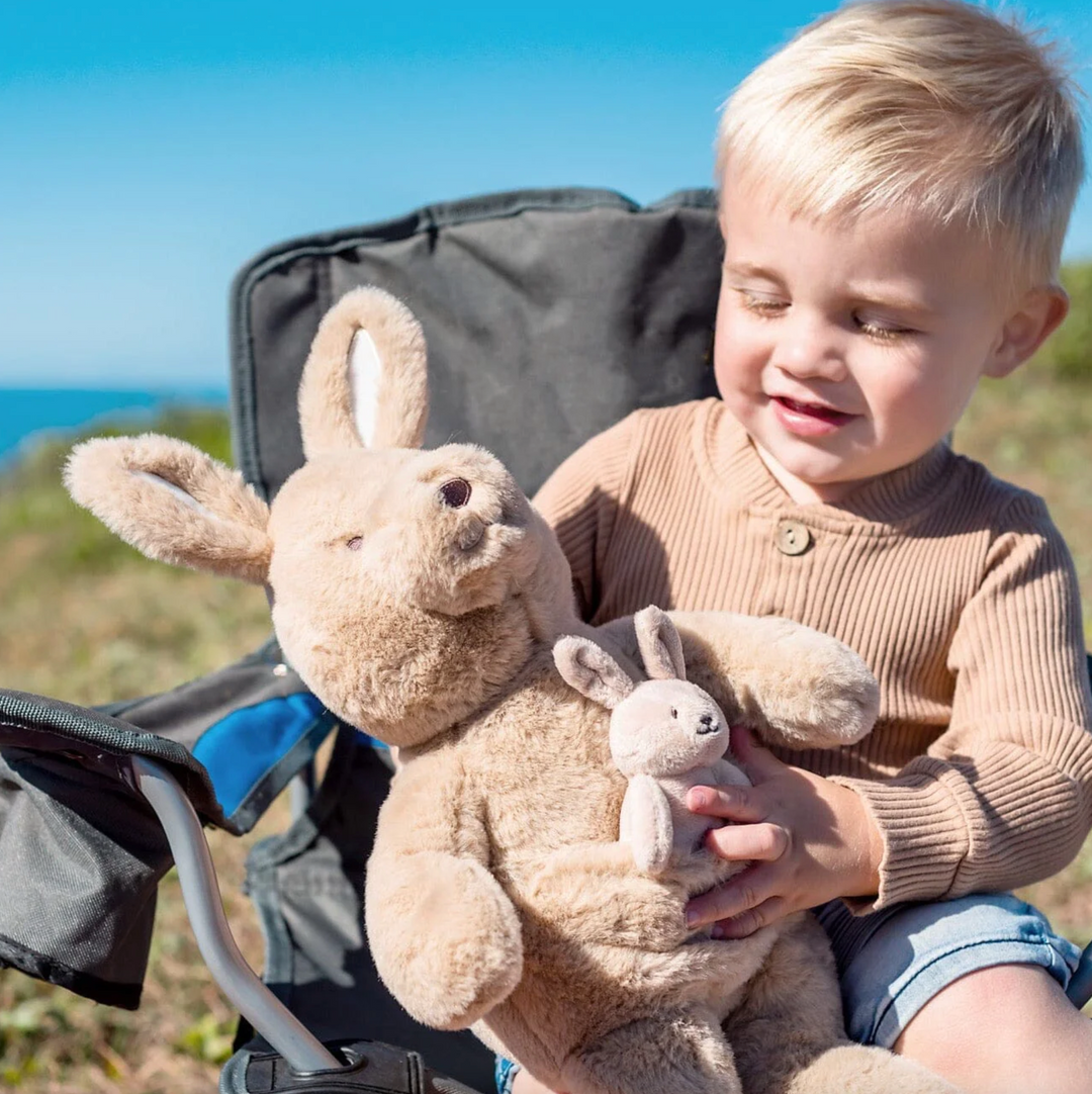 OB Designs Kip Kangaroo (Angora) Soft Toy 17"/43cm