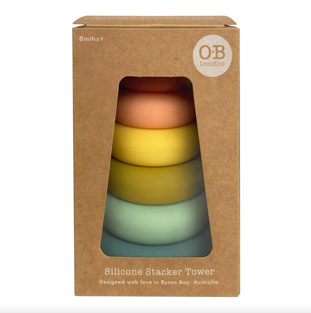 OB designs Silicone Stacker Tower | Cherry