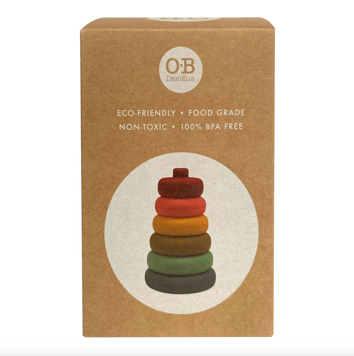 OB designs Silicone Stacker Tower | Cherry