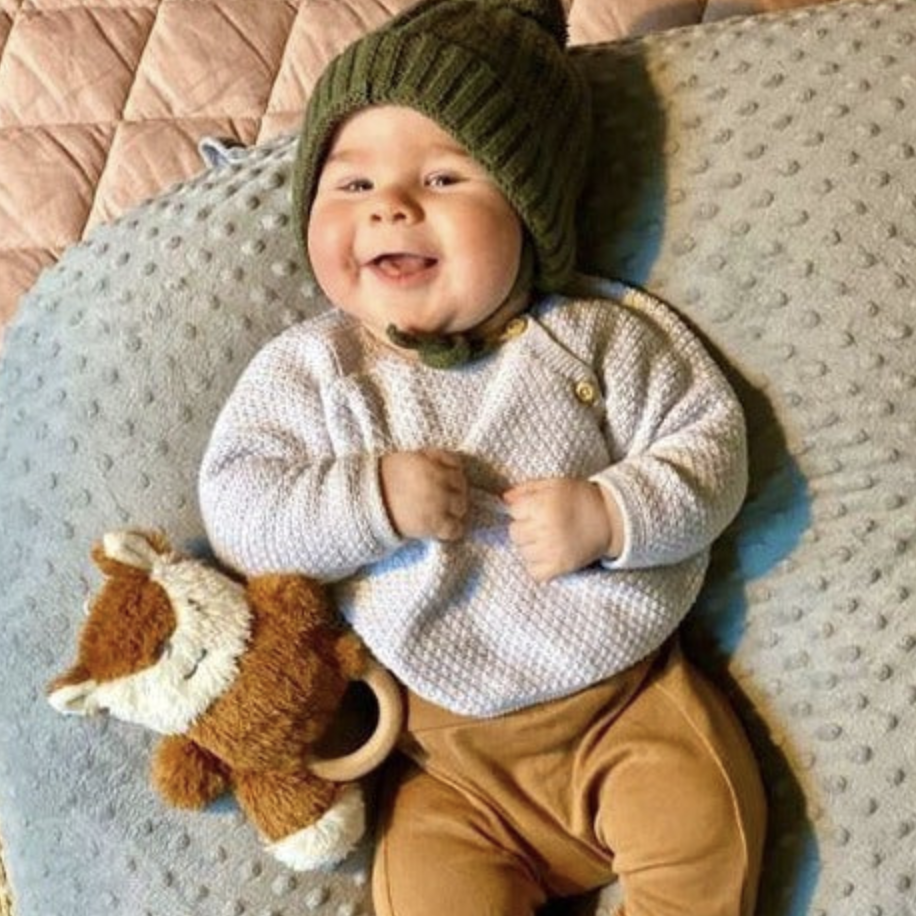 OB Designs Wooden Teether | Baby Rattle & Teething Ring Frankie Fox