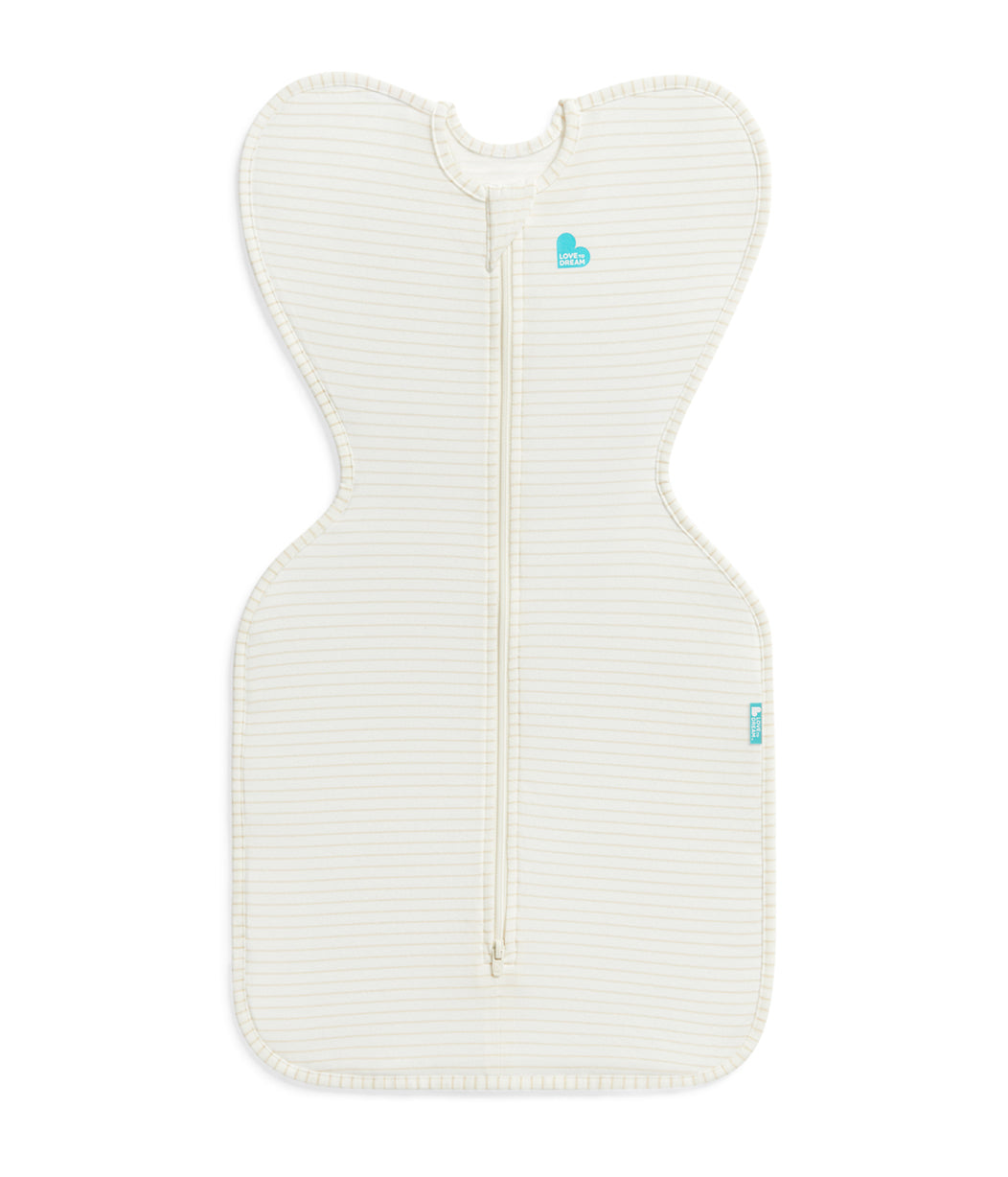 SWADDLE UP™ LITE 0.2Tog Cotton - Tan Breton Stripe
