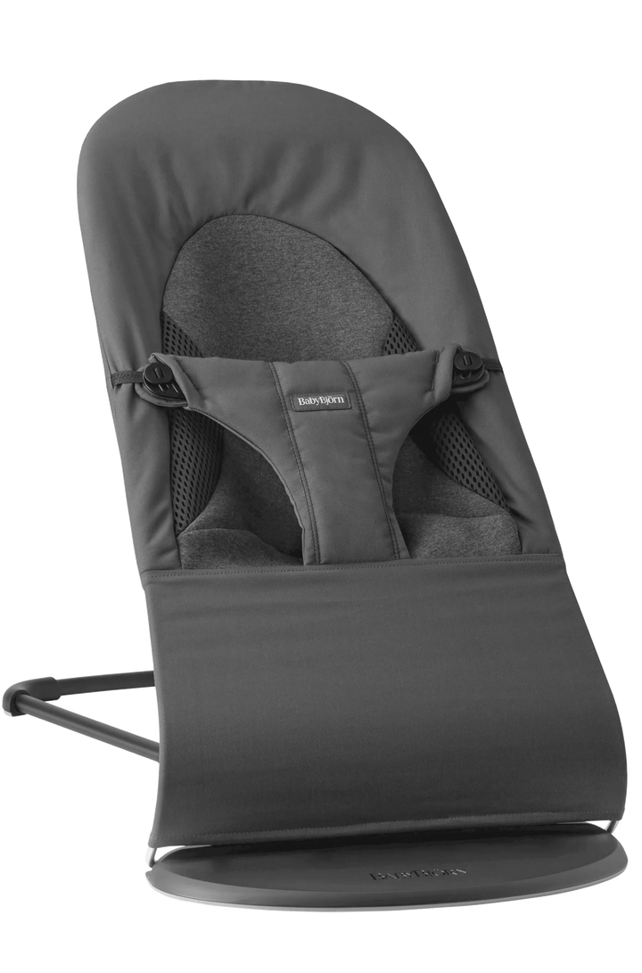 BabyBjorn Bouncer Balance Soft - Woven/Jersey, Tri-Fabric, Dark Grey
