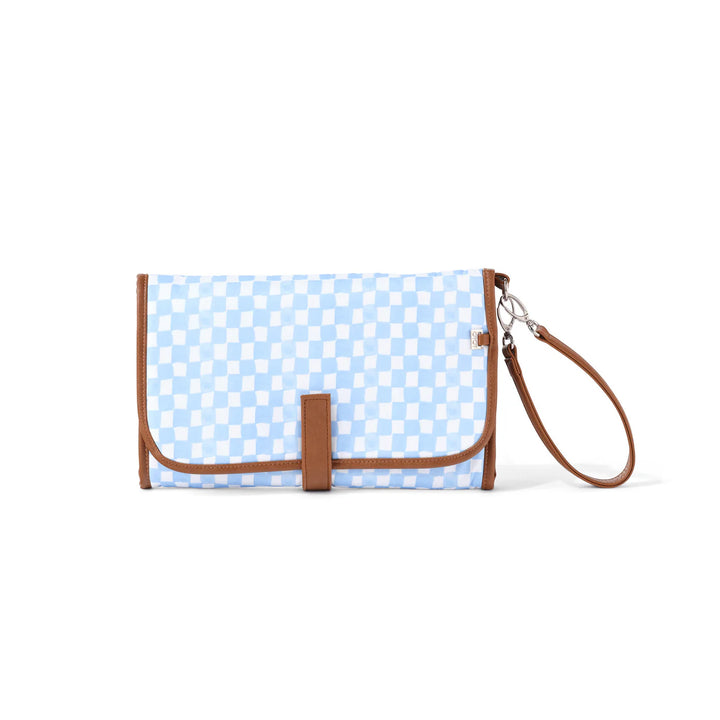 OiOi Change Mat Clutch - Blue Check