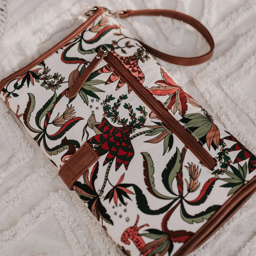 OiOi Change Mat Clutch - Jungle Cream/Tan