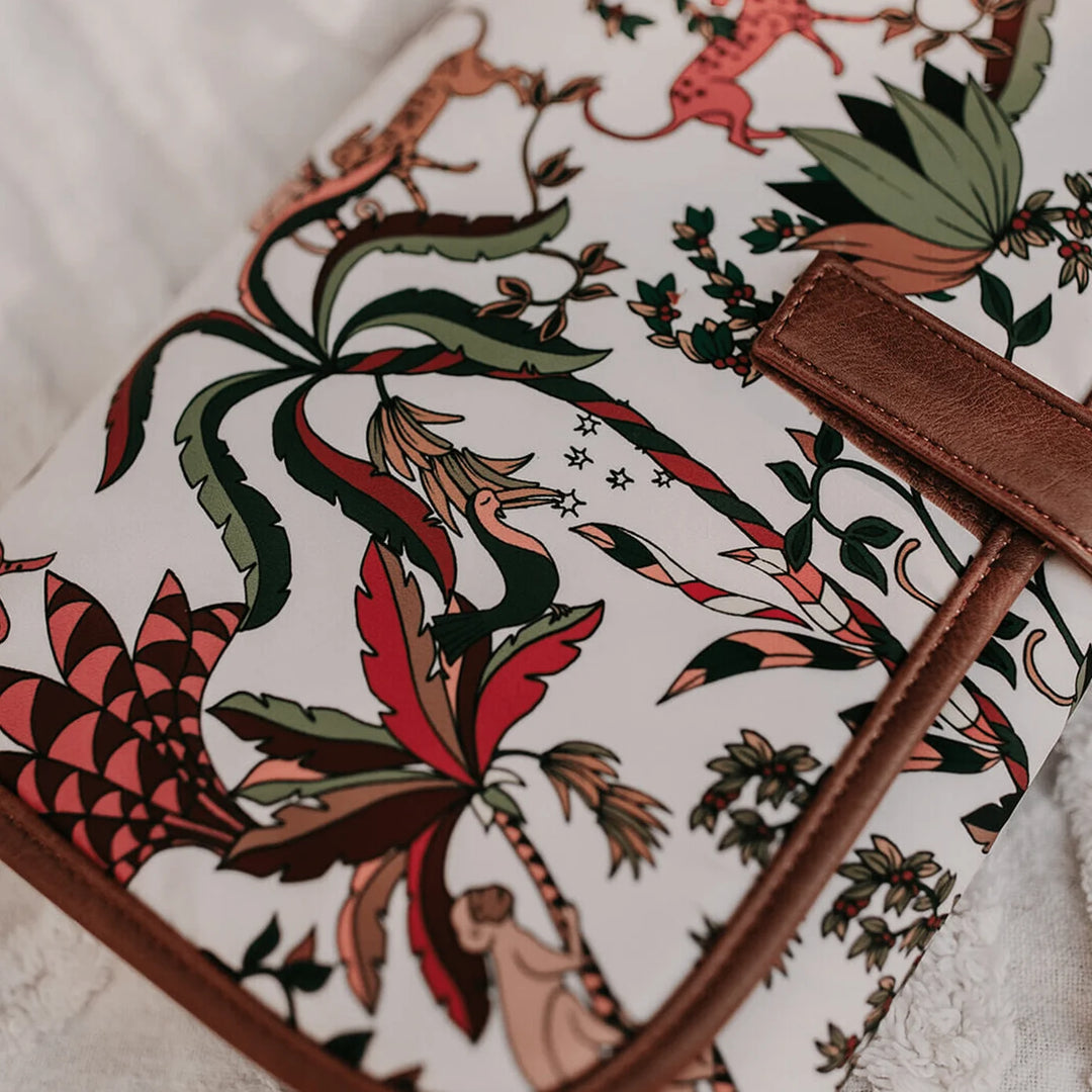 OiOi Change Mat Clutch - Jungle Cream/Tan