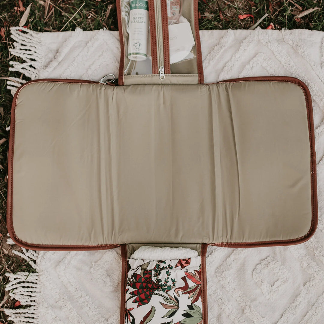 OiOi Change Mat Clutch - Jungle Cream/Tan