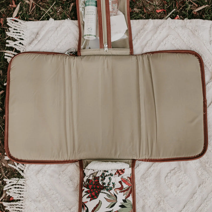 OiOi Change Mat Clutch - Jungle Cream/Tan
