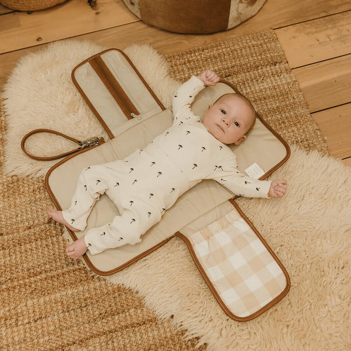 OiOi Change Mat Clutch - Beige Gingham