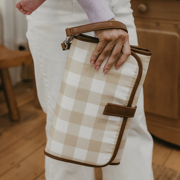 OiOi Change Mat Clutch - Beige Gingham