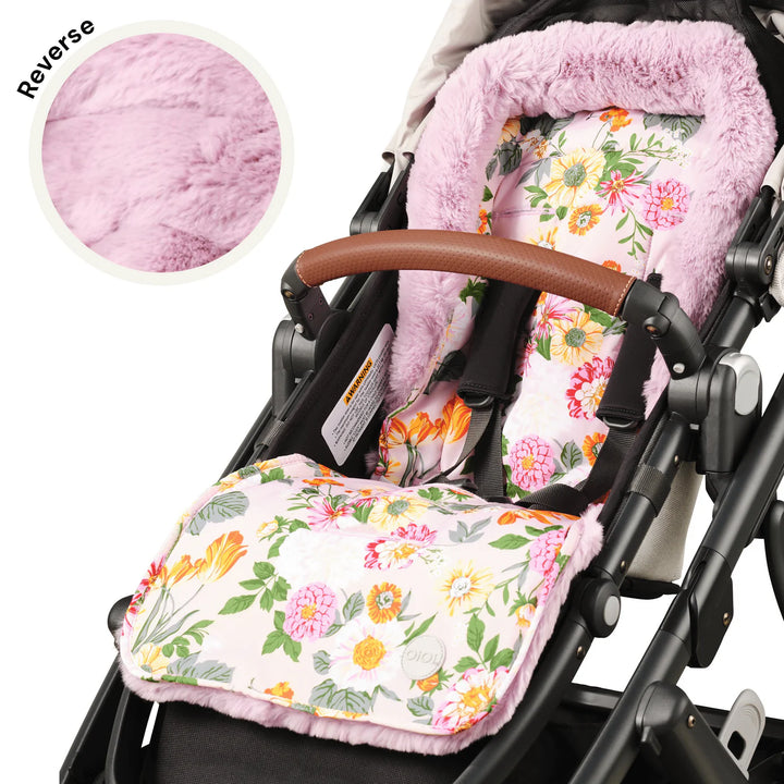 OiOi Cozy Fleece Pram Liner - Garden Party