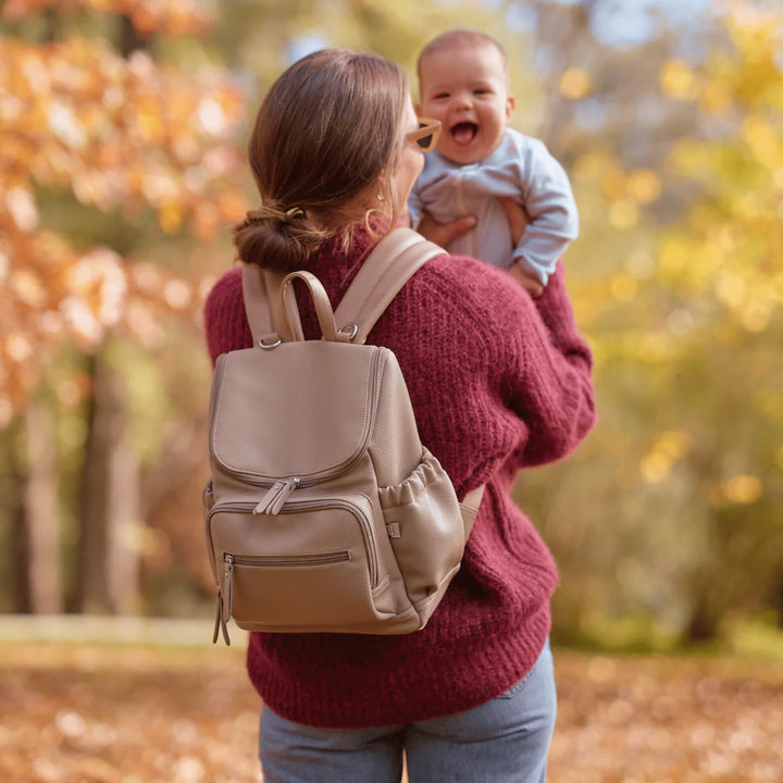 OiOi Signature Mini Backpack 2.0 - Oat Vegan Leather