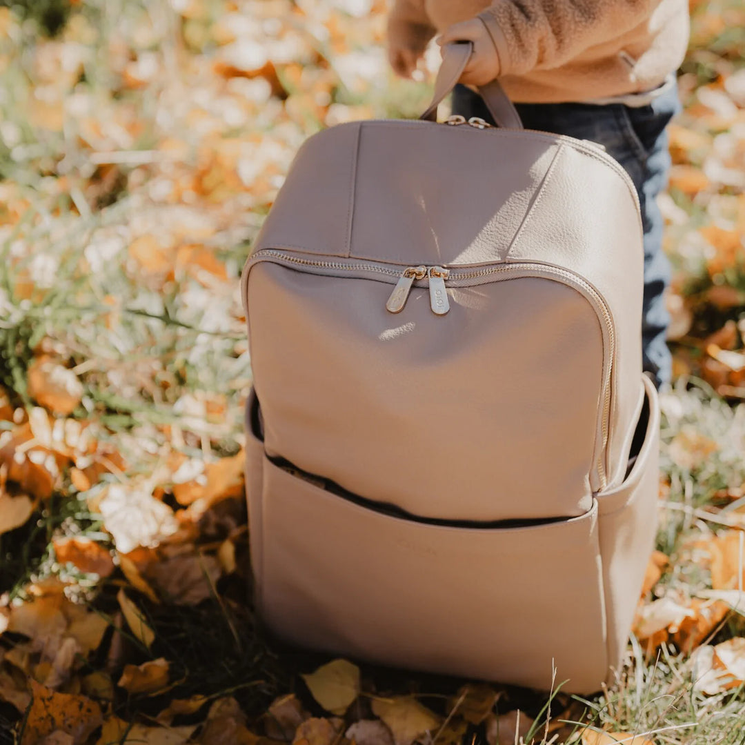 OiOi Multitasker Nappy Backpack - Oat Vegan Leather