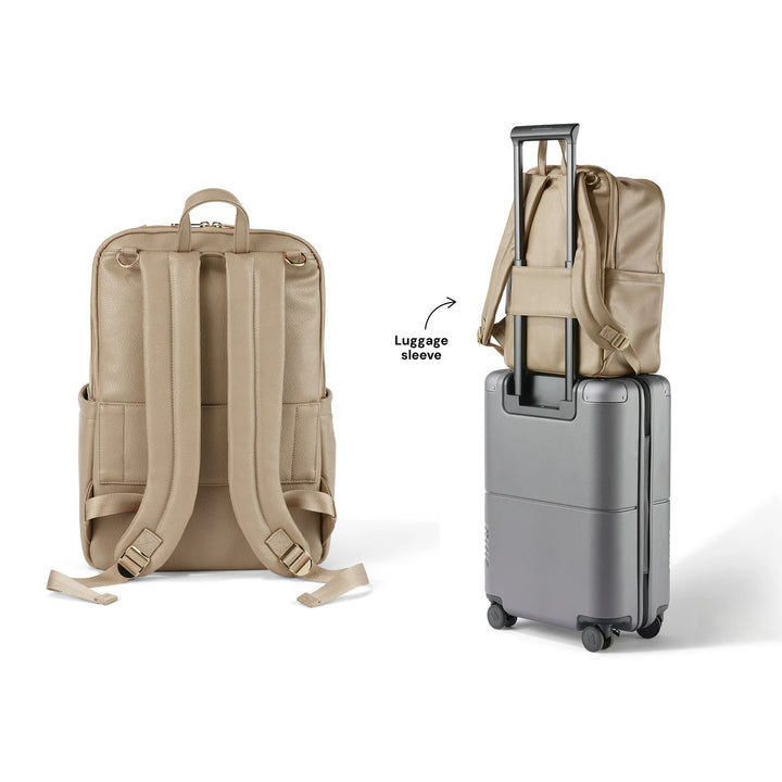 OiOi Multitasker Nappy Backpack - Oat Vegan Leather