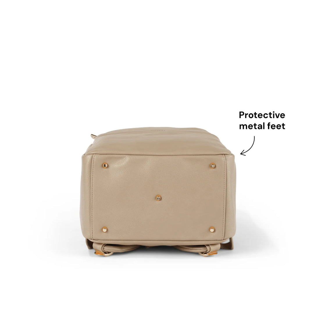 OiOi Multitasker Nappy Backpack - Oat Vegan Leather