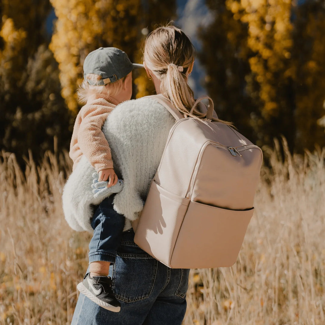 OiOi Multitasker Nappy Backpack - Oat Vegan Leather