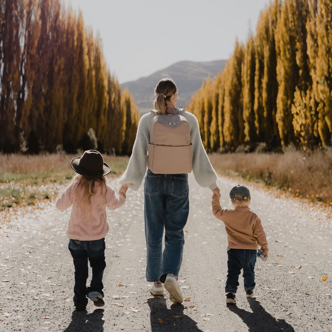 OiOi Multitasker Nappy Backpack - Oat Vegan Leather