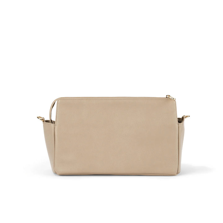 OiOi Multitasker Pram Caddy 2.0 - Oat Vegan Leather