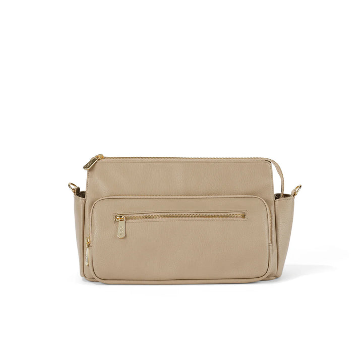 OiOi Multitasker Pram Caddy 2.0 - Oat Vegan Leather