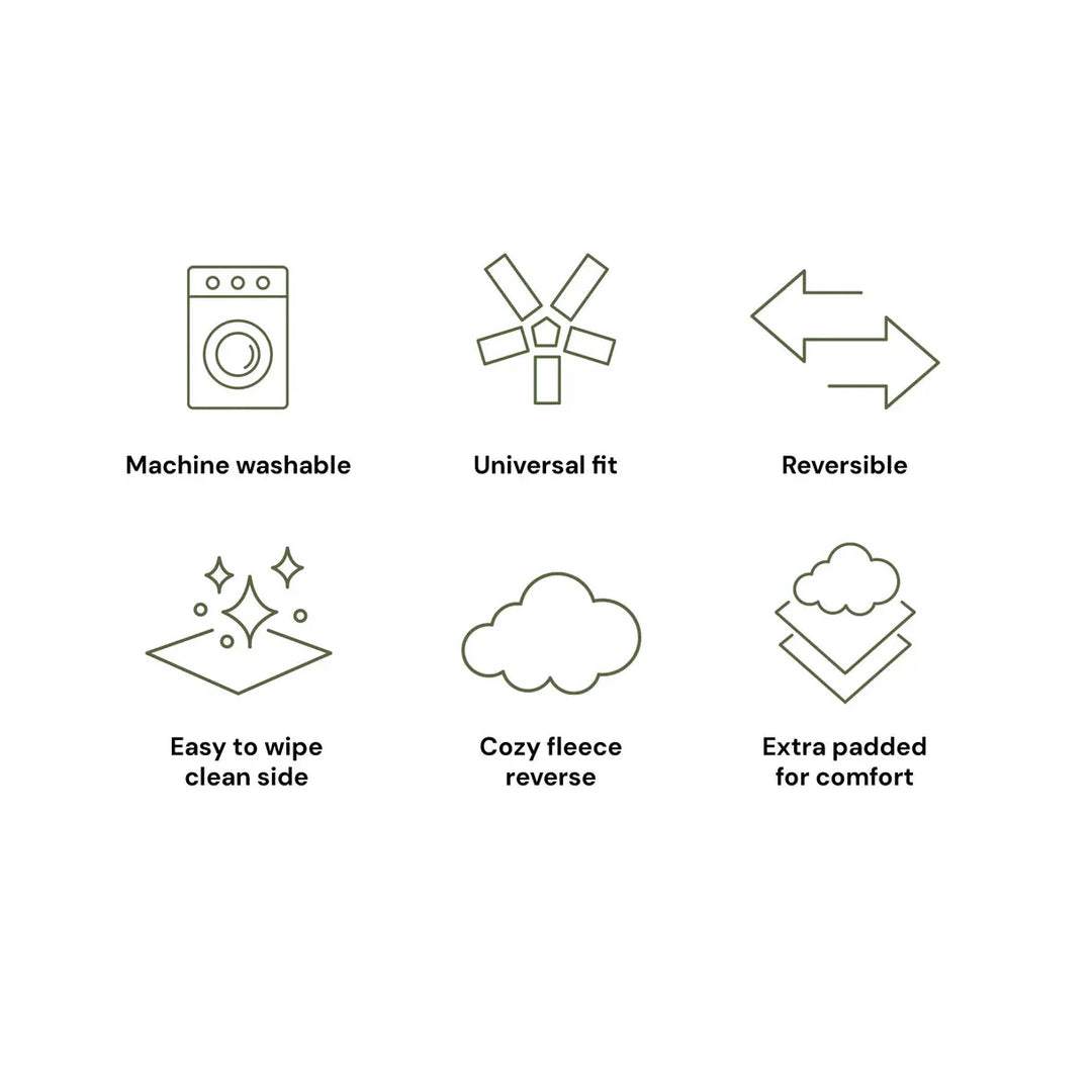 OiOi Reversible Pram Liner - Botanical