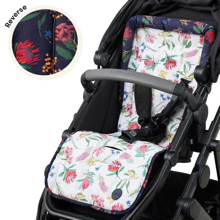 OiOi Reversible Pram Liner - Botanical