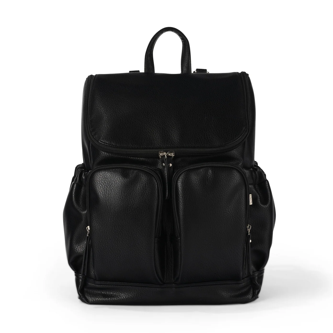 OiOi Signature Nappy Backpack - Black Dimple Vegan Leather – Whole Bubs