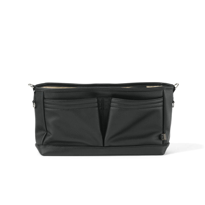 OiOi Signature Pram Caddy - Black Dimple Vegan Leather