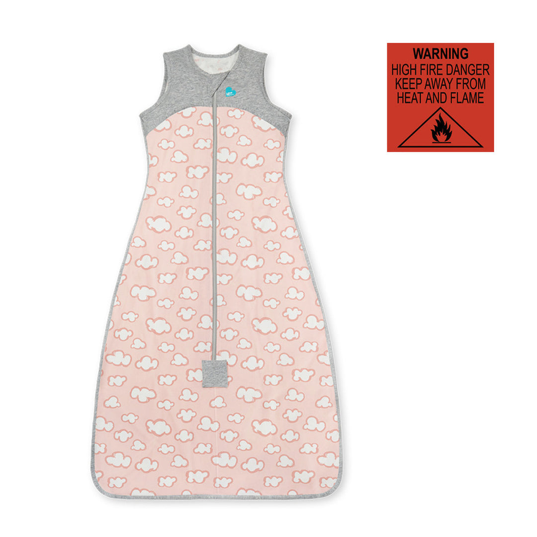 Organic Sleep Bag Lite 0.2 TOG-Dusty Pink Clouds