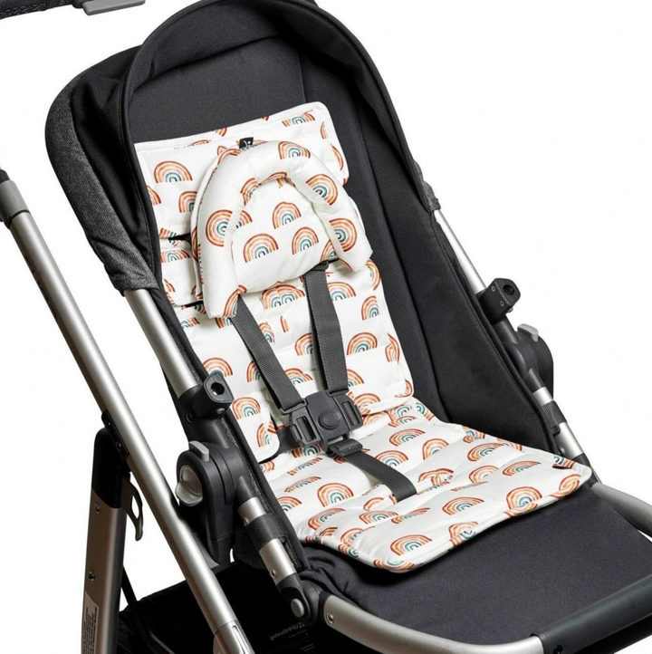Outlookbaby Pram Liner with built in head support Earthy RAINBOWS