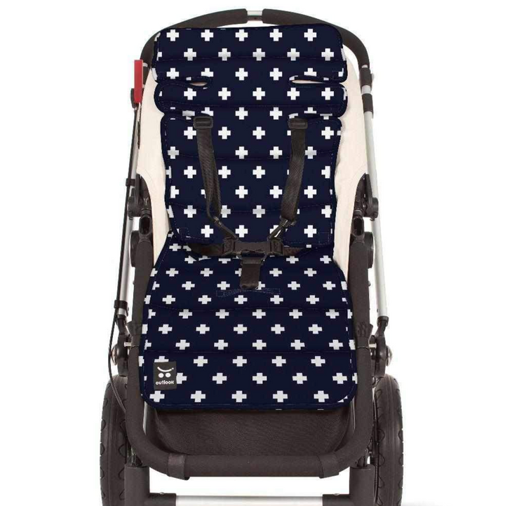 Outlookbaby Pram Liner - Navy Crosses