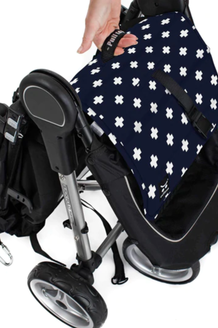 Outlookbaby Pram Liner - Navy Crosses