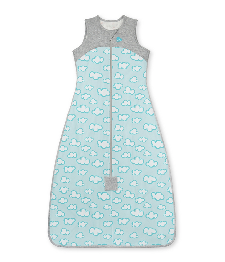 Organic Sleep Bag Lite 0.2 TOG-Turquoise Clouds