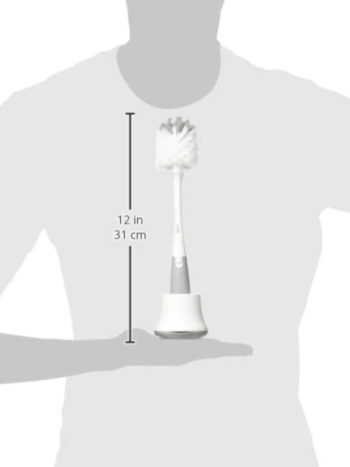 OXO Tot Bottle Brush with Detail Cleaner & Stand - Grey