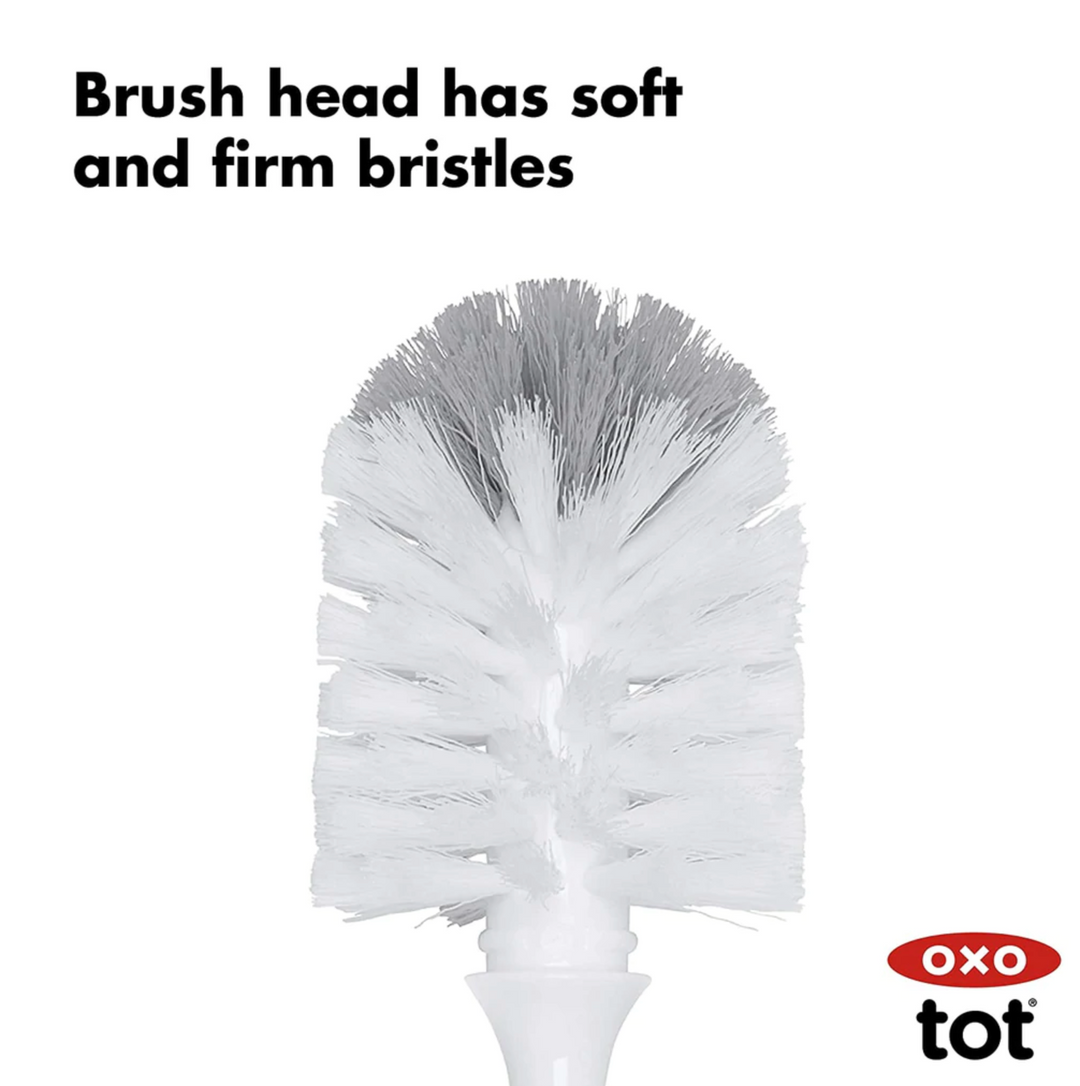 OXO Tot Bottle Brush with Detail Cleaner & Stand - Grey