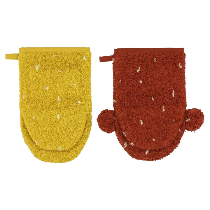 Trixie Organic washcloths 2-pack | Mr. Lion-Mr. Monkey