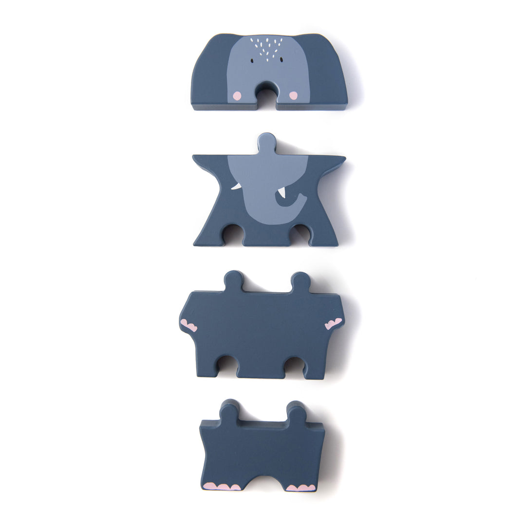 Trixie Wooden body puzzle-Mrs. Elephant-18 cm x 10 cm x 2cm