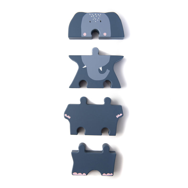 Trixie Wooden body puzzle-Mrs. Elephant-18 cm x 10 cm x 2cm