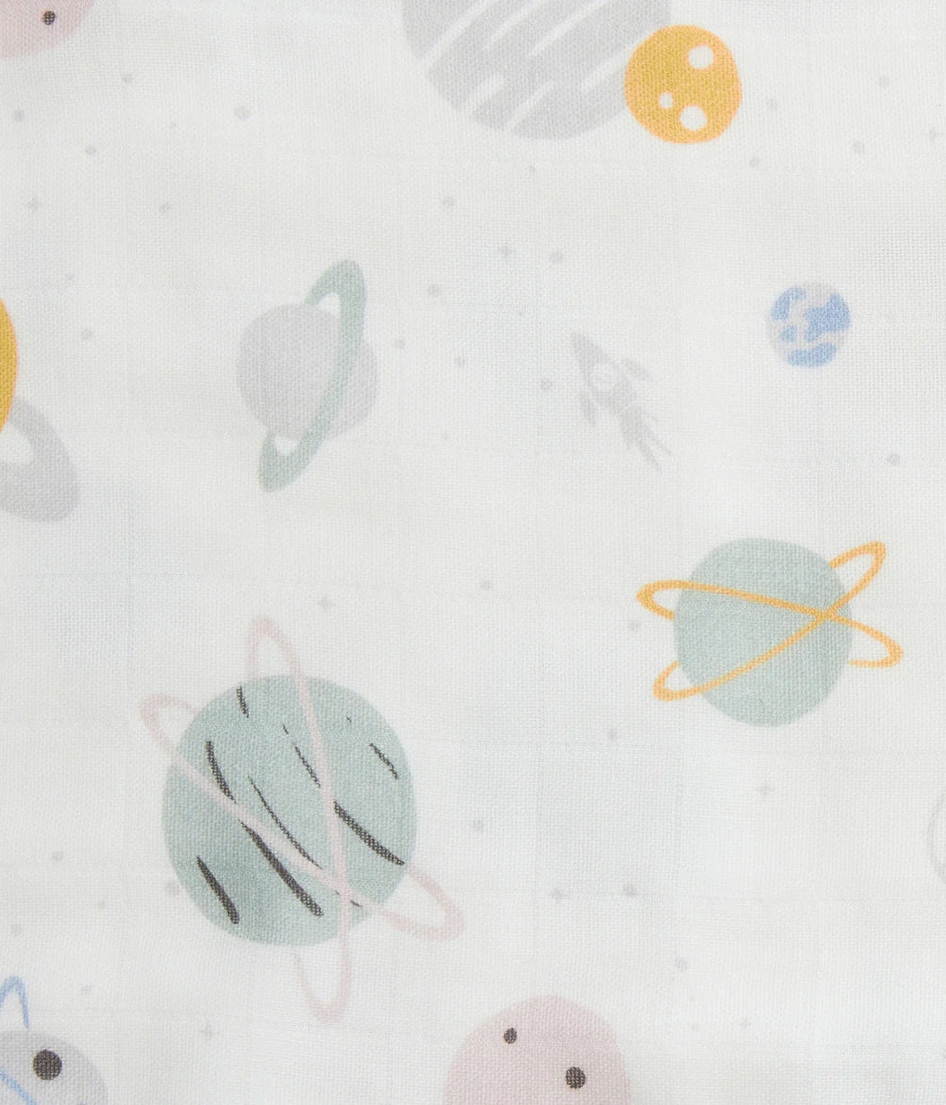 Love to Dream Burp Cloth 2 Pack - Mist Blue Rocket