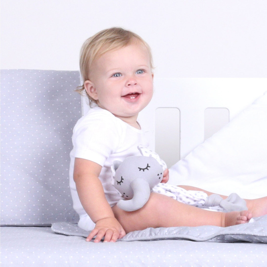 Petit Elephant Embroidered Cot Sheet Set