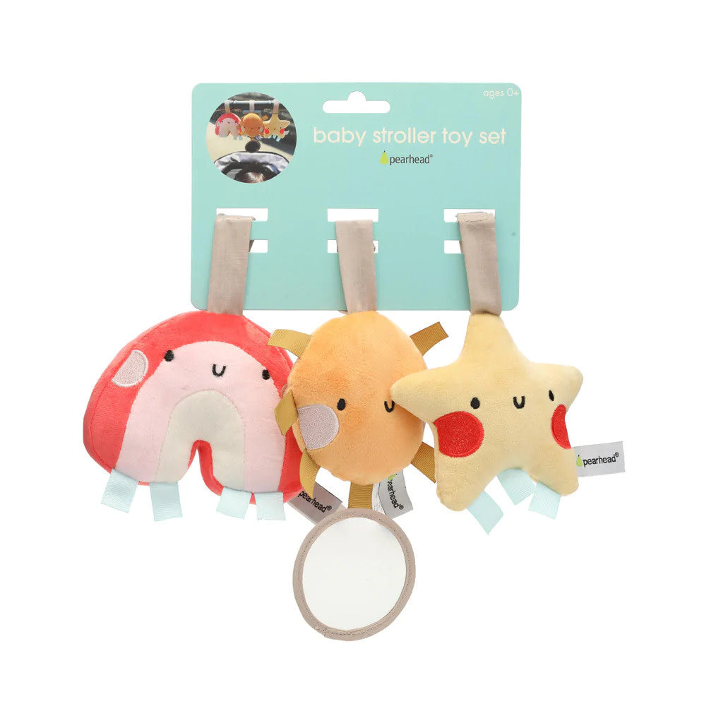 PEARHEAD STROLLER TOY SET OF 3 - RAINBOW