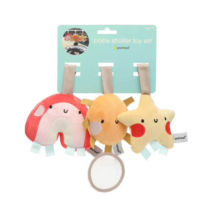 PEARHEAD STROLLER TOY SET OF 3 - RAINBOW
