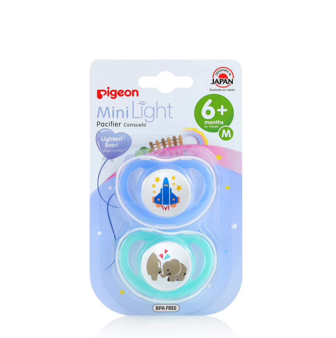 Pigeon MiniLight Pacifier(Twin Pack)Medium 6M+