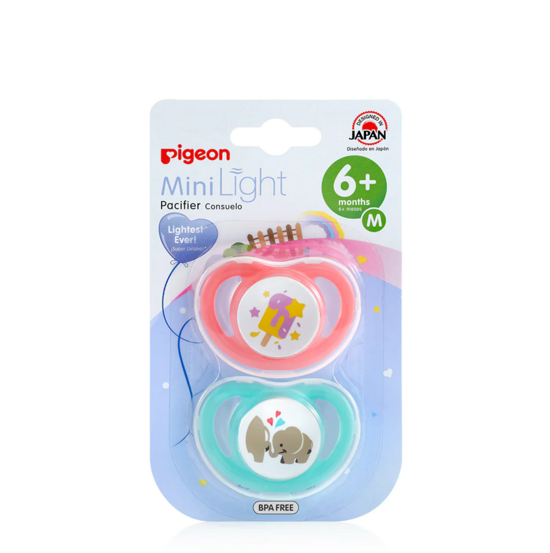Pigeon MiniLight Pacifier(Twin Pack)Medium 6M+